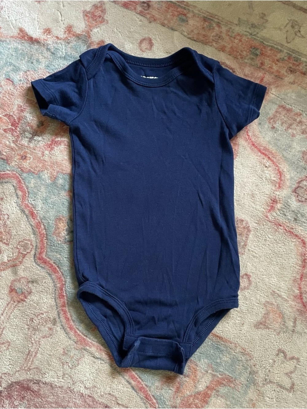Everyday Short-Sleeve Baby One-Piece in Navy